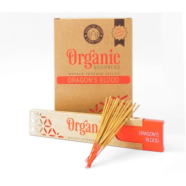 Аромапалички пилкові натуральні Кров Дракона ORGANIC GOODNESS MASALA DRAGON BLOOD 15 гр