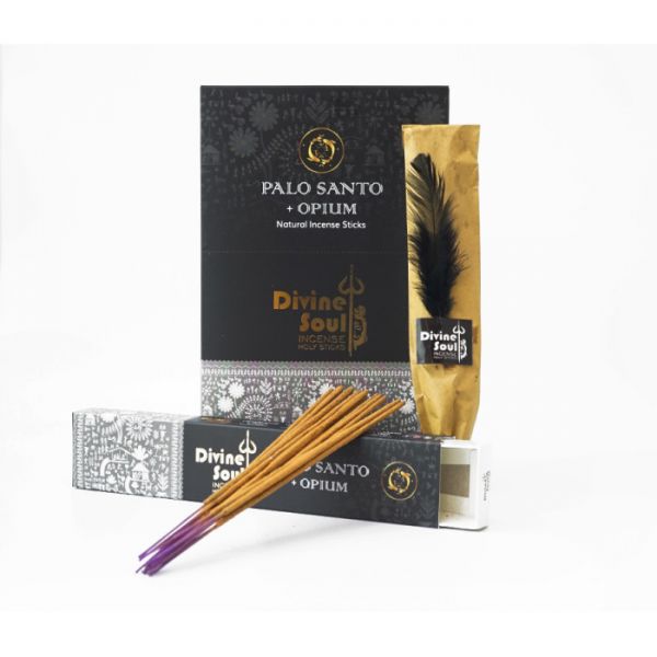 Аромапалочки пыльцевые натуральные Пало Санто и Опиум DIVINE SOUL PALO SANTO OPIUM