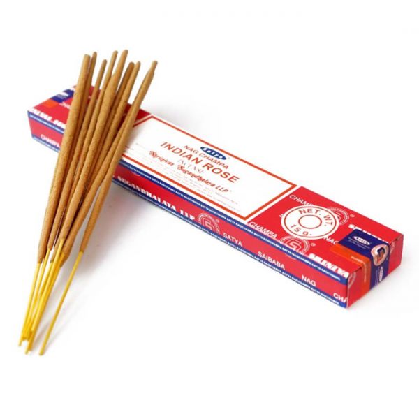 Ароматичні палички пилкові натуральні Сатья Індійська Роза SATYA INDIAN ROSE (ПЛОСКА ПАЧКА)