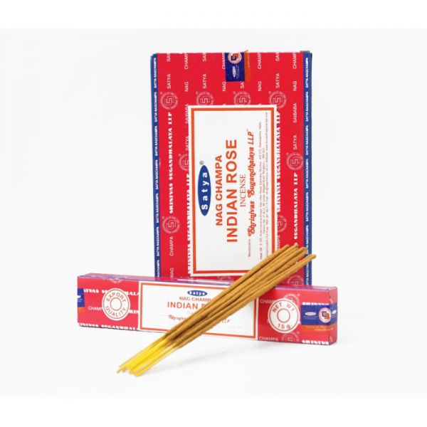 Ароматичні палички пилкові натуральні Сатья Індійська Роза SATYA INDIAN ROSE (ПЛОСКА ПАЧКА)
