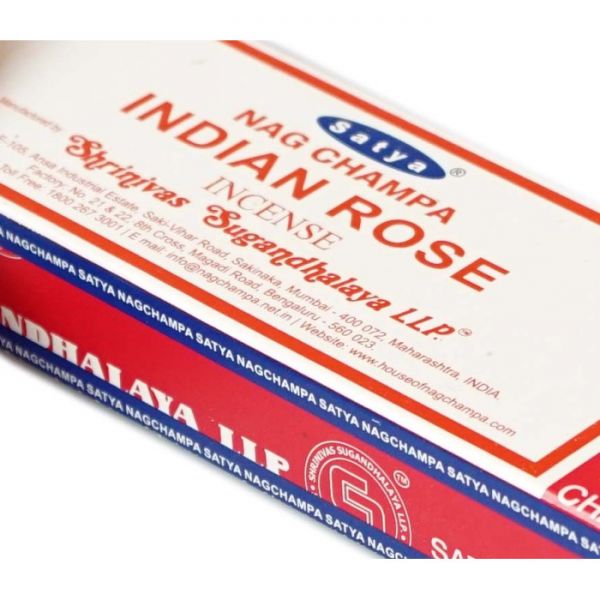 Ароматичні палички пилкові натуральні Сатья Індійська Роза SATYA INDIAN ROSE (ПЛОСКА ПАЧКА)