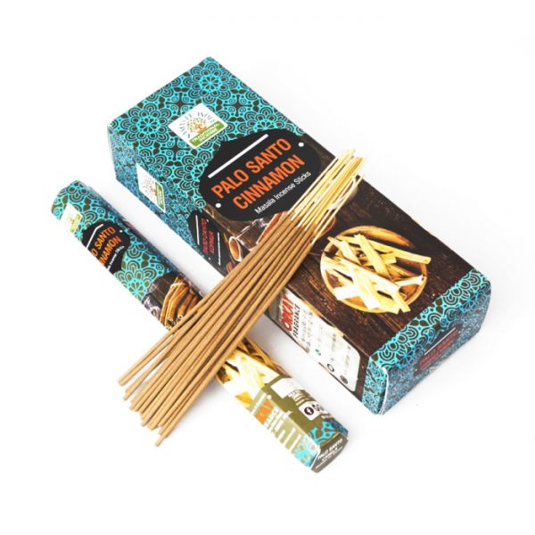 Ароматичні палички NAMASTE INDIA PALO SANTO CINNAMON Пало Санто та Кориця (шестигранник)