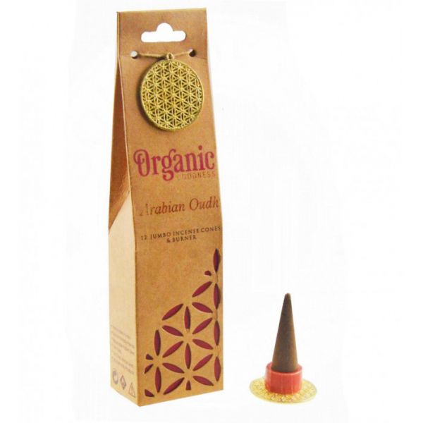 Пахощі ароматичні конуси з керамічною підставкою Арабський уд ORGANIC GOODNESS
