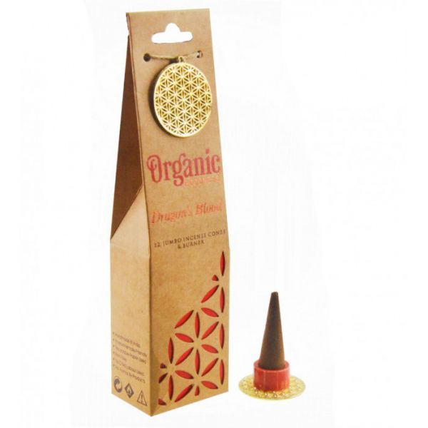 Пахощі ароматичні конуси з керамічною підставкою Кров дракона ORGANIC GOODNESS