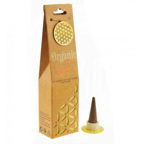 Пахощі ароматичні конуси з керамічною підставкою Жасмин ORGANIC GOODNESS