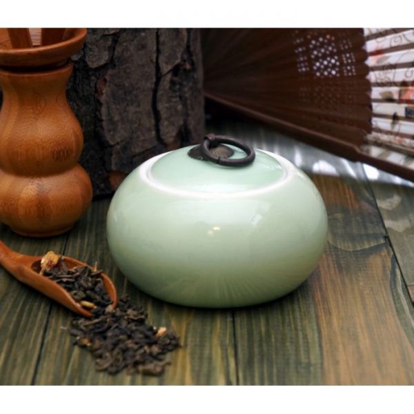 Чайница фаянс  Салатовая