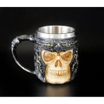 Чаша ЧЕРЕП В ШЛЕМЕ ИЗ ПОЛИСТОУНА