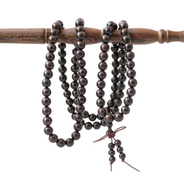 Чотки 108 бусин 8мм ЕБЕНОВЕ ДЕРЕВО