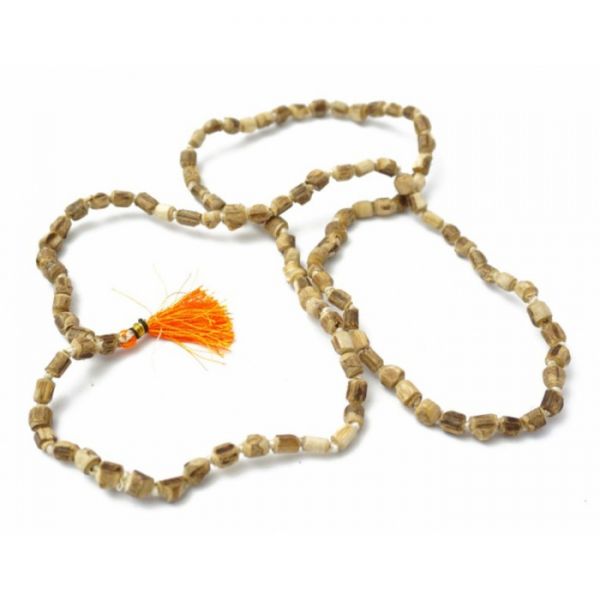 Чотки з дерева Туласі з корою перев'язані 108 намистин