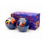 Массажные шары Баодинга Дракон Феникс синие