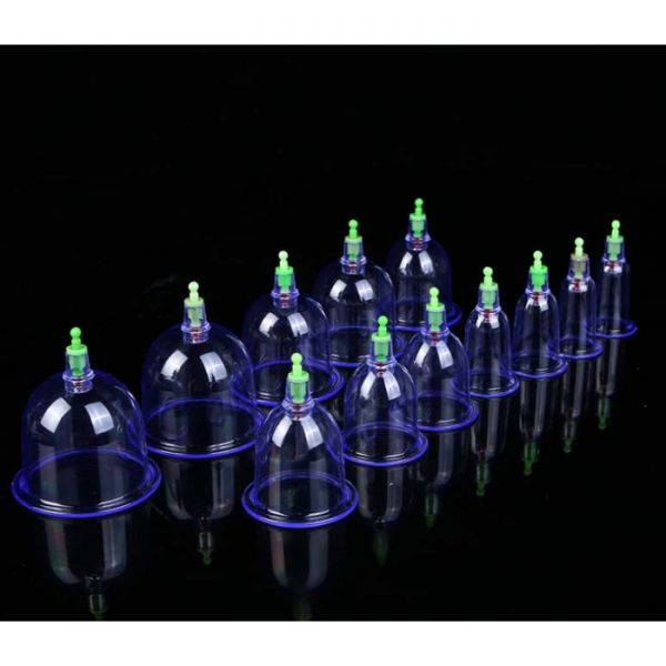 Набір масажних банок 12 штук з вакуумним пістолетом