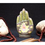 Подставка под аромапалочки терракот Ладошка Серая №2