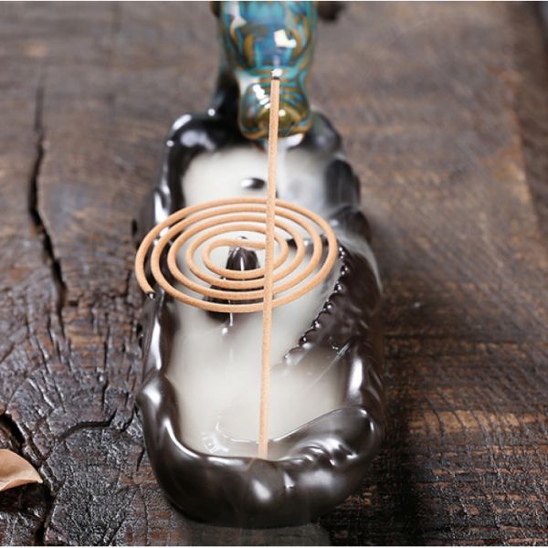 Подставка Жидкий дым керамика "Озеро дракона"