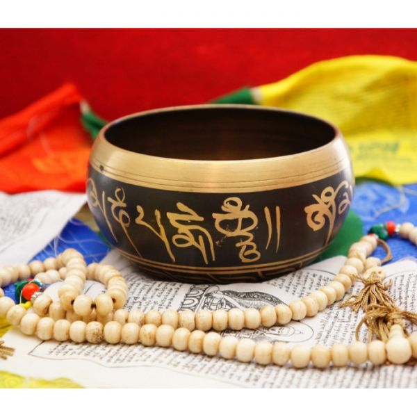 Співаюча  чаша чорна лита 10.5 см Непал