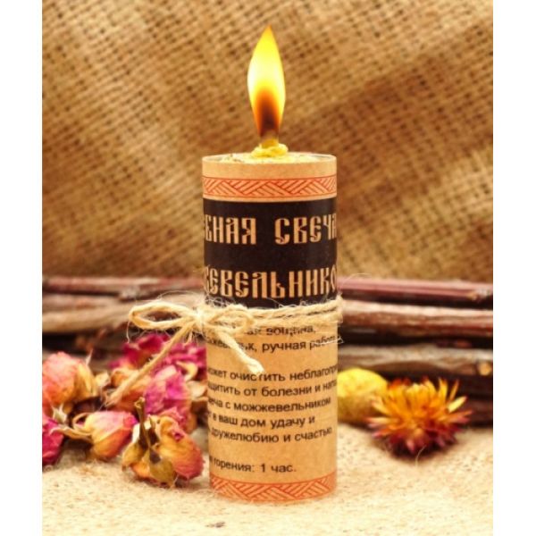 Волшебная свеча с можжевельником 8,5 см